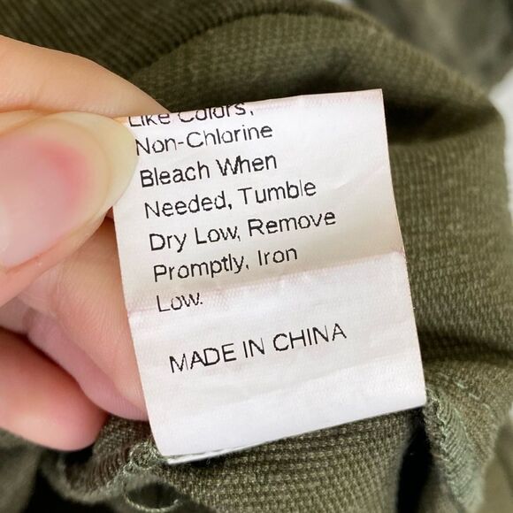 Shein Olive Green Corduroy Long Sleeve Round Neck Mini Dress - Picture 6 of 6